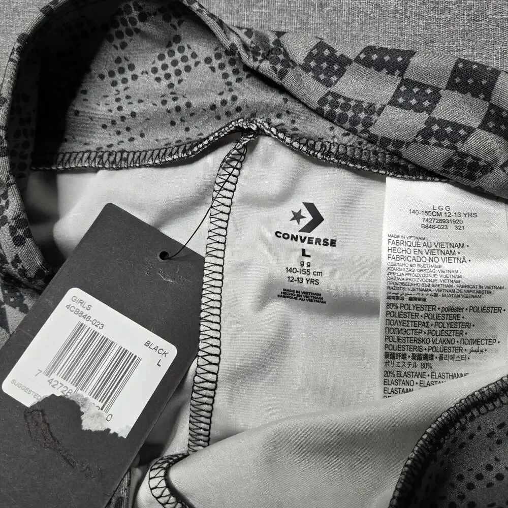 Converse Girl's Checkered Gray Leggings